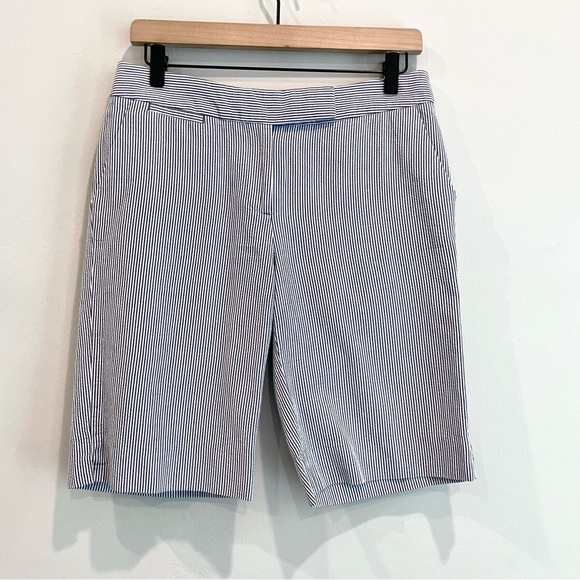 Talbots Seer Sucker Striped Cotton Shorts - Picture 1 of 10